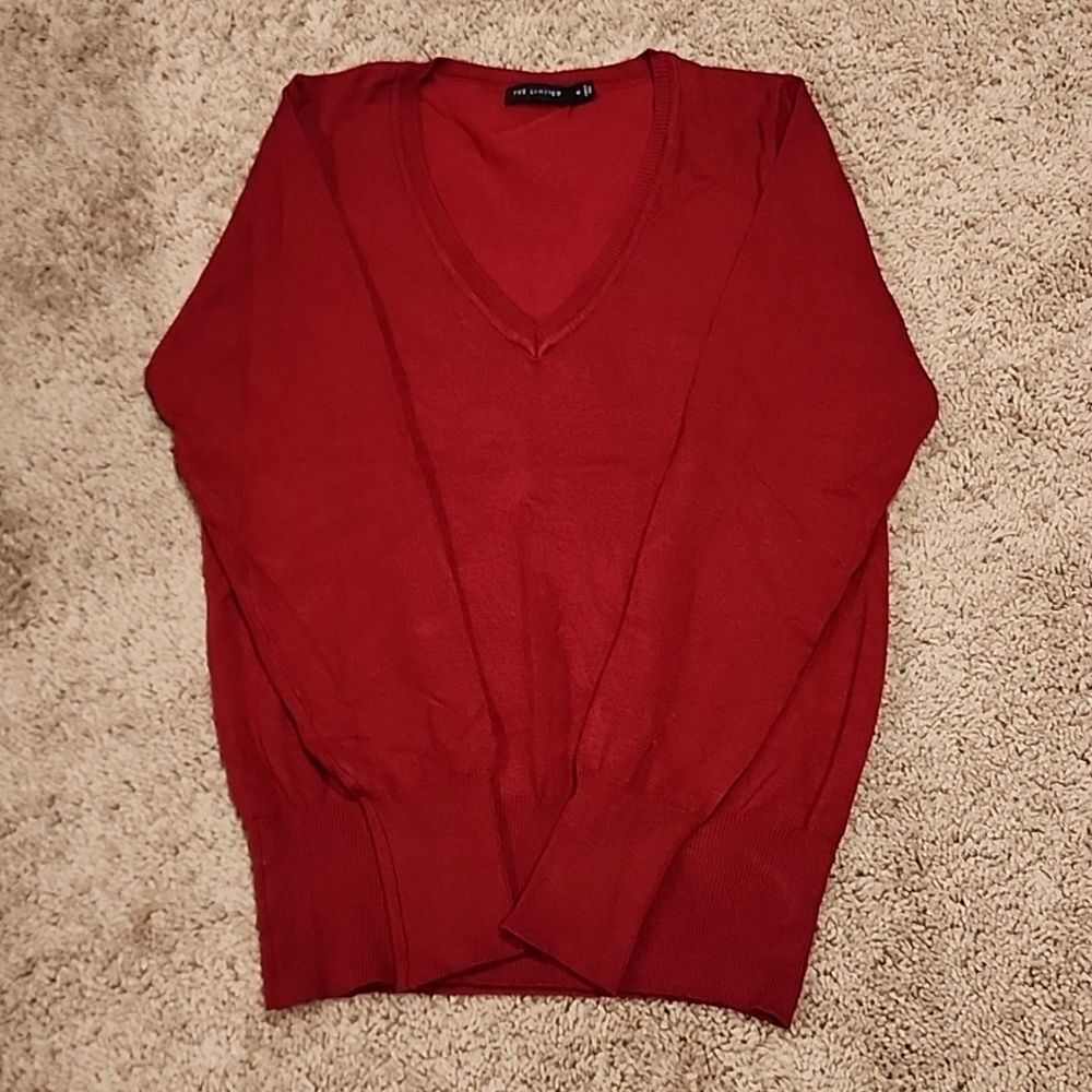 The Limited Vneck Red Medium Sweater